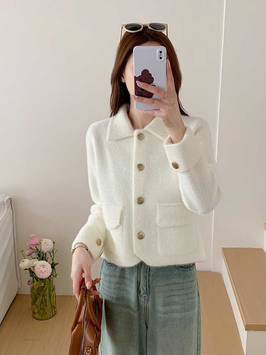 Damen Kurzjacke Eveloria Kuschelig Elegante