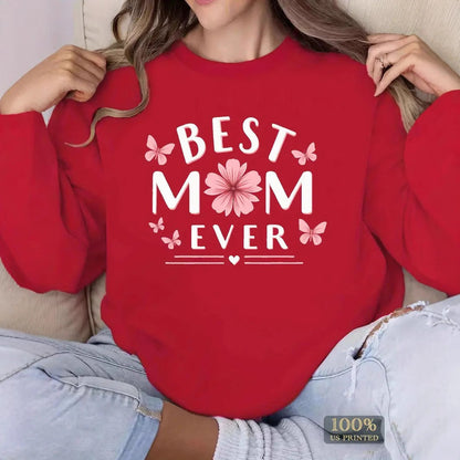 Damen Sweatshirt Floral Design Weiss - Eveloria