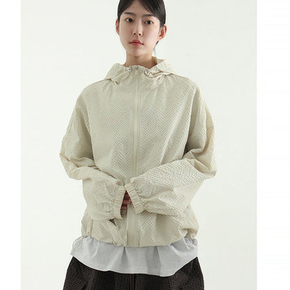 Damen Windjacke Atmungsaktives Material Elastische Bündchen