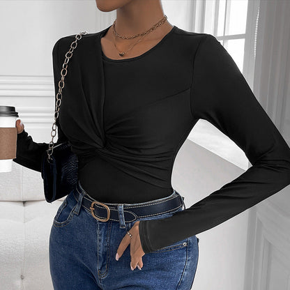 Damen Oberteil Figurbetont Twist-Design Eveloria