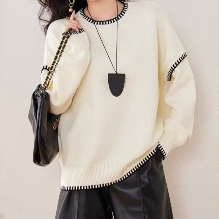 Damen Pullover Strukturiert Kuschelig Modern Anthrazit Eveloria - Eveloria