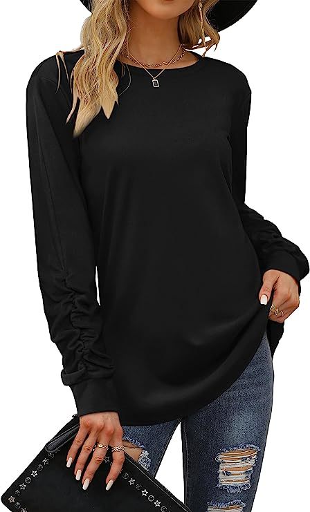 Damen Langarmshirt Weiches Baumwollmix Eveloria