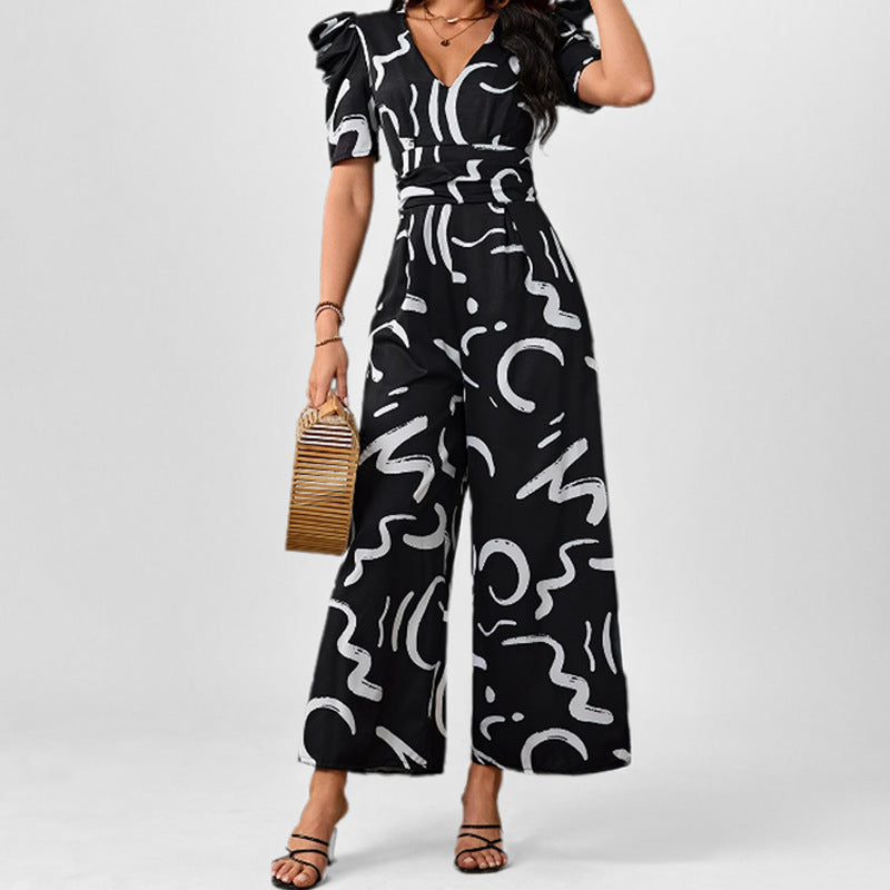 Damen Jumpsuit mit Grafik-Druck