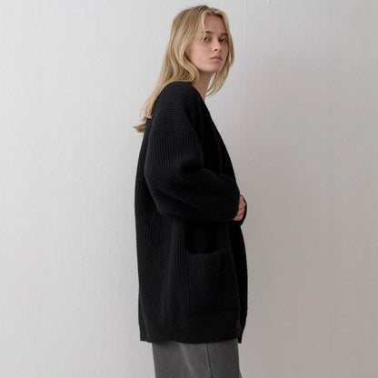 Damen Grobstrickcardigan Übergroße Ärmel Eveloria