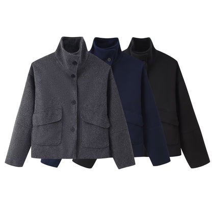 Damen Übergangsjacke Weich Velours Eveloria