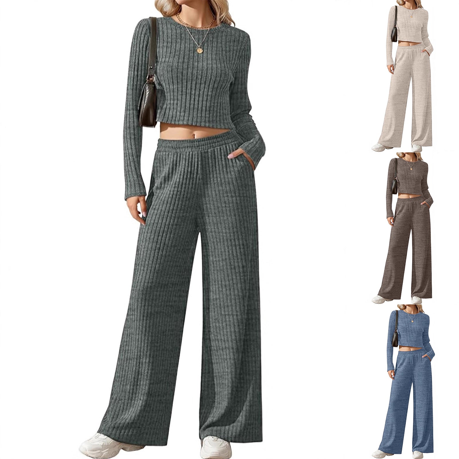 Damen Strickensemble Weites Schnitt Eveloria - Eveloria