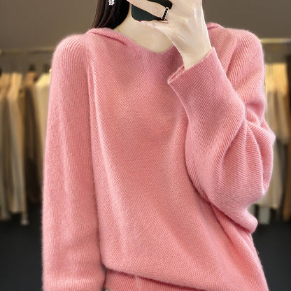 Damen Pullover V-Ausschnitt Voluminöse Ärmel Grau Eveloria