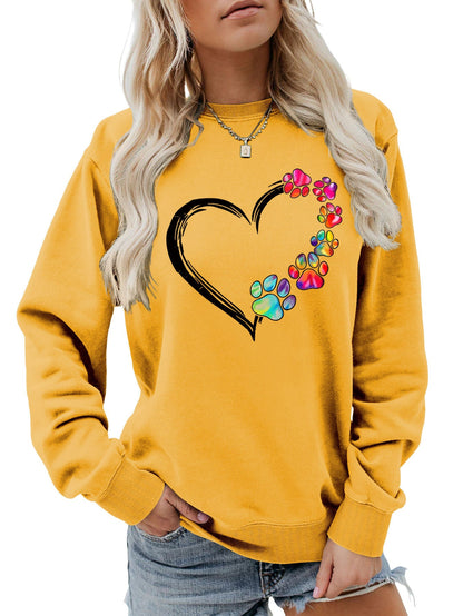 Damen Sweatshirt Pfotenherz-Design Eveloria