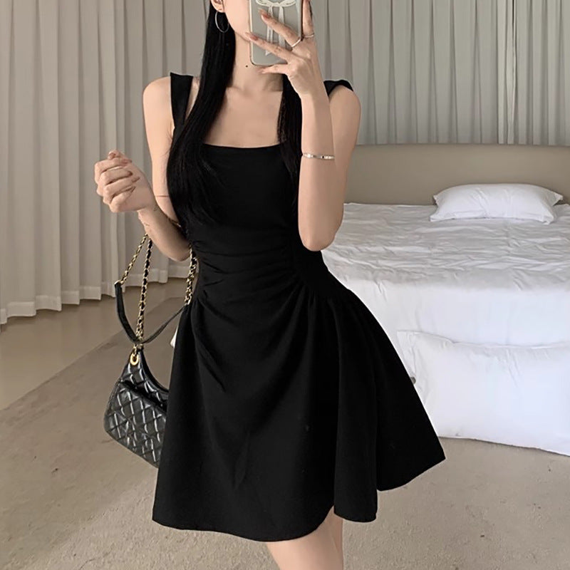 Damen Midi-Kleid Maßanfertigung Raffinierte Falten Elegantes Design