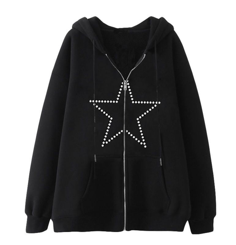 Damen Kapuzenjacke Spinnenmotiv Funktions-Taschen Eveloria
