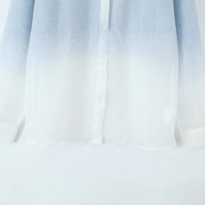 Damen Bluse Leichter Farbverlauf Eveloria