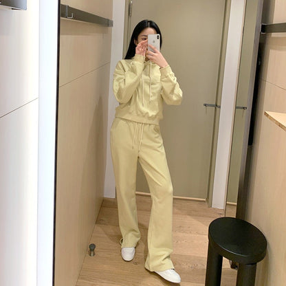 Damen Loungewear-Set Kapuzenpullover und Jogginghose Bequem Grau
