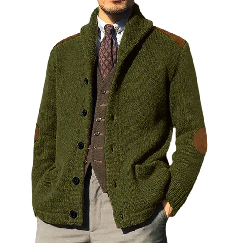 Herren Strickjacke Klassisch Bequem Schwarz - Eveloria