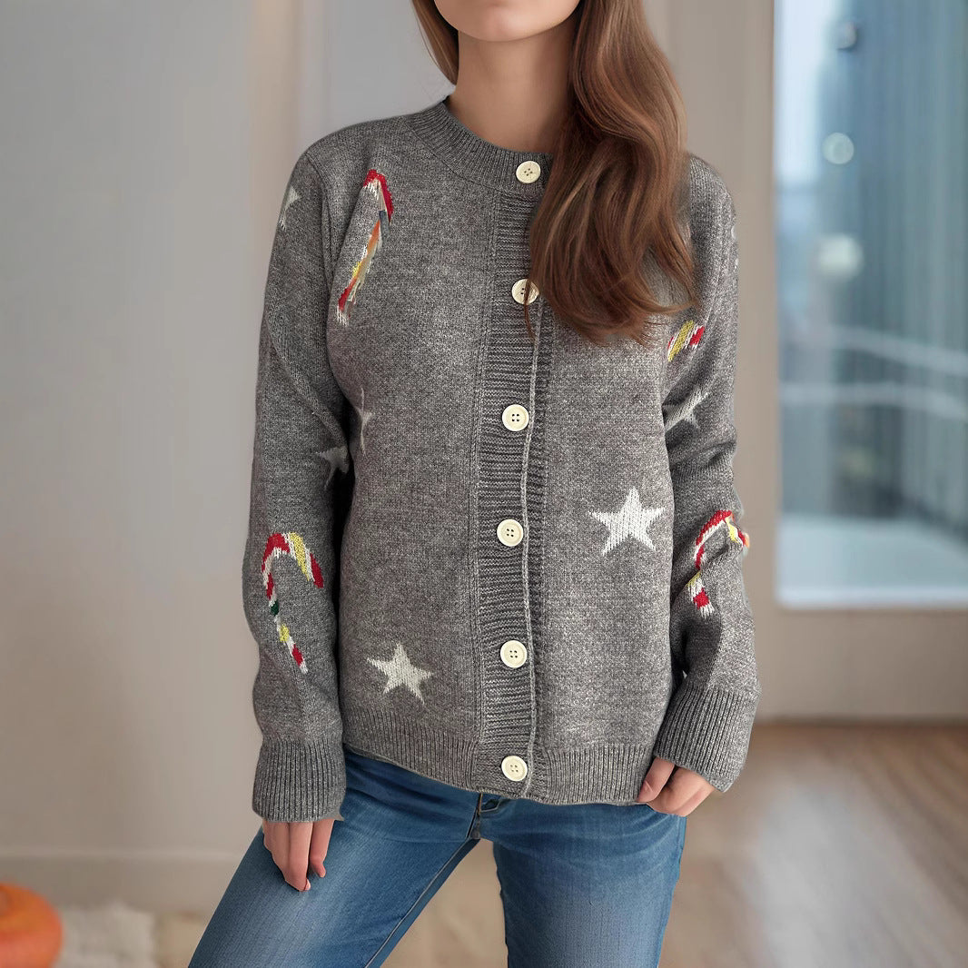 Damen Strickjacke Festlich Designer-Druck Eveloria