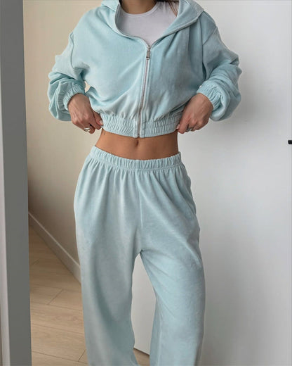 Damen Jumpsuit-Set Kurzarm Elastisch Eveloria