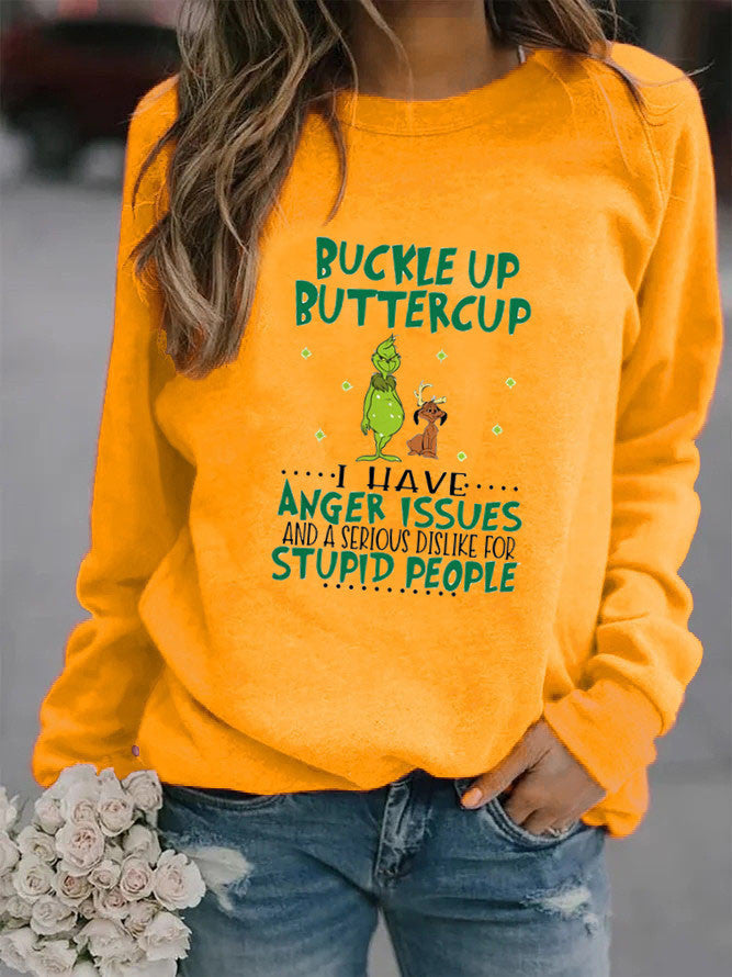 Damen Sweatshirt Humorvolles Design Weich