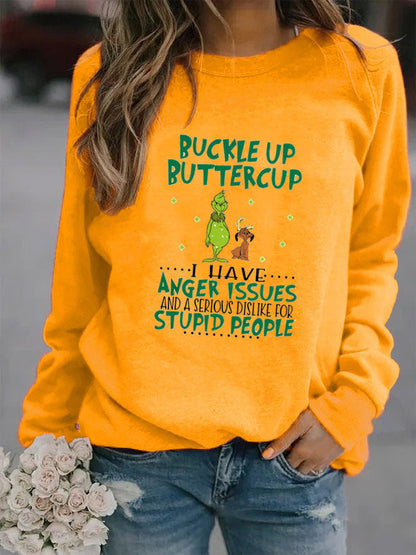 Damen Sweatshirt Humorvolles Design Weich