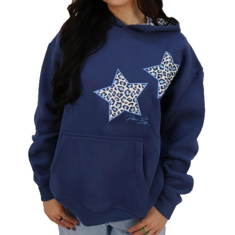 Damen Kapuzenpullover Tiermuster Eveloria