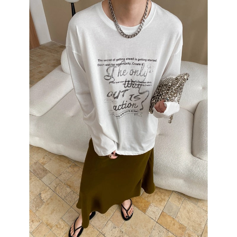 Damen Langarmshirt Grafikdruck Eveloria