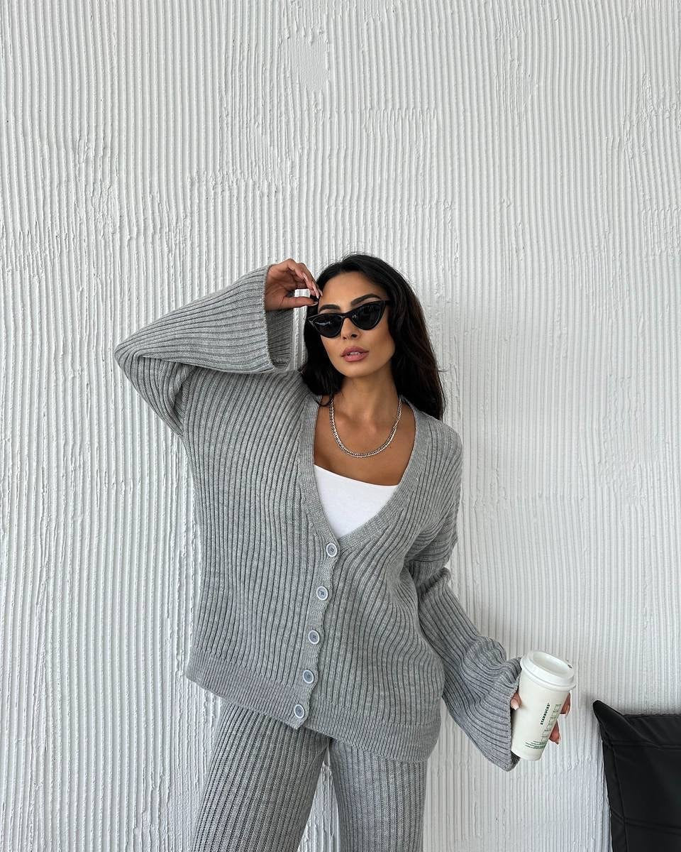 Damen Strickpullover Weite Ärmel Eveloria