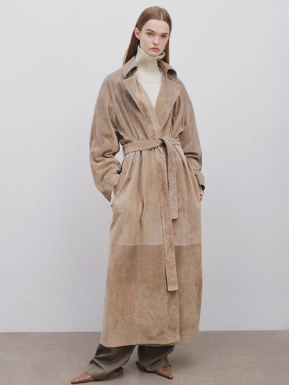 Damen Trenchcoat Wildleder Eveloria