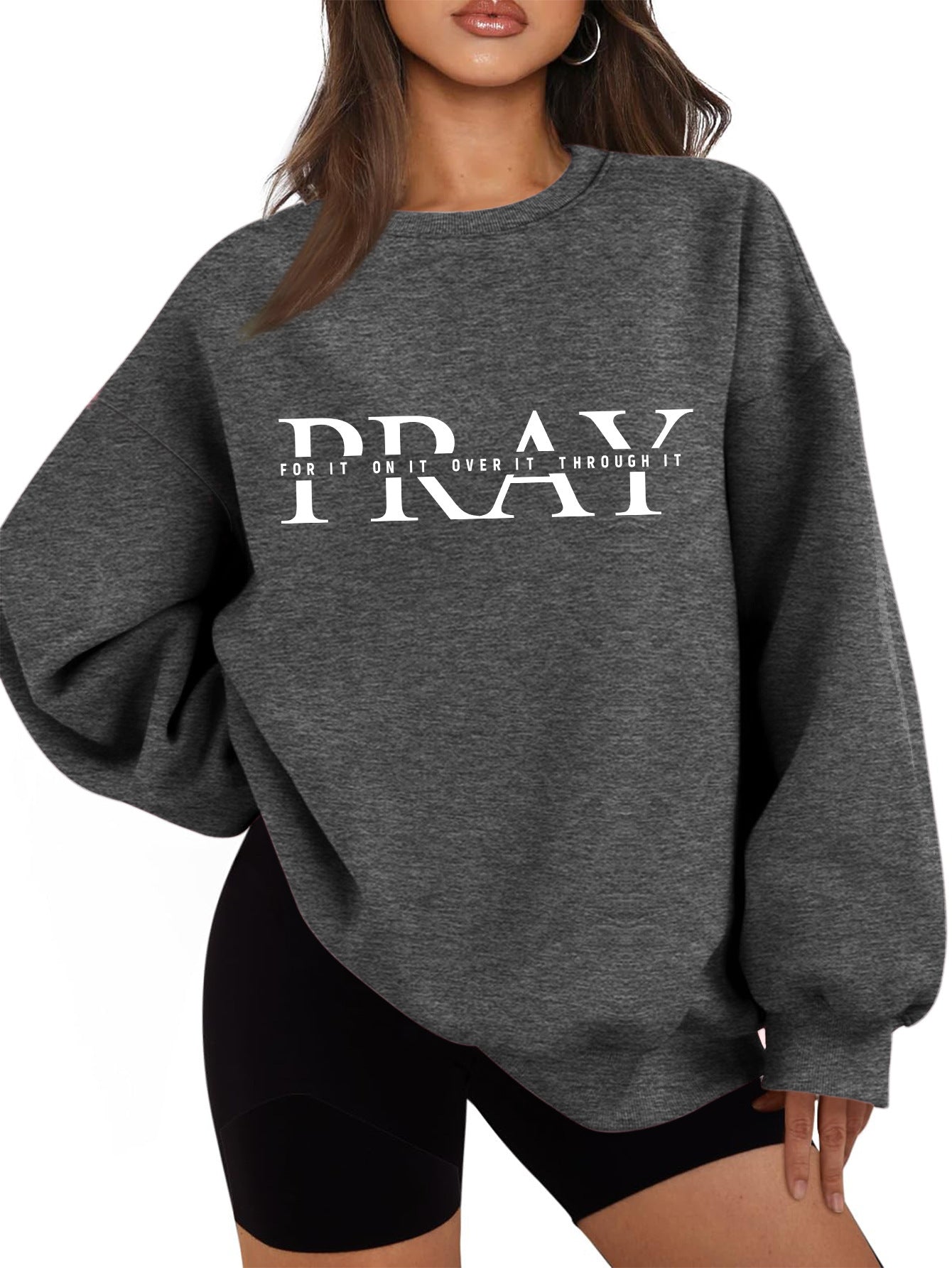 Damen Oversized Sweatshirt mit Aufdruck Eveloria