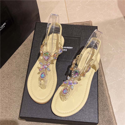 Eveloria Damen Strass-Sandalen