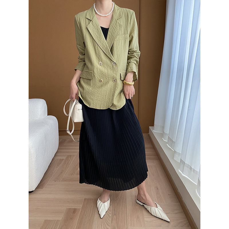 Damen Blazer Strukturiertes Gewebe Eveloria Elegant