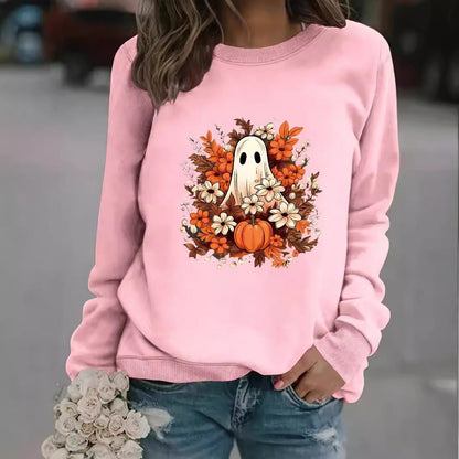 Damen Sweatshirt Herbstmotiv Gruselig Eveloria