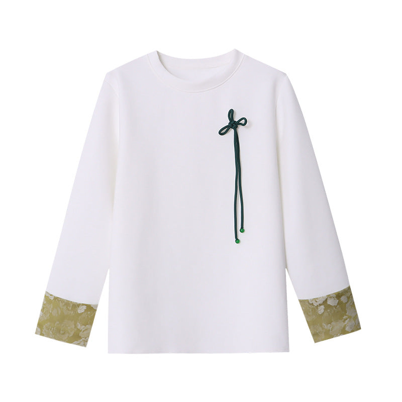 Damen Sweatshirt Floraler Kragen Eveloria