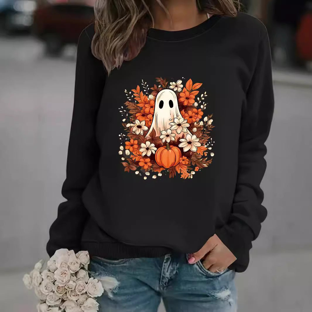 Damen Sweatshirt Herbstmotiv Gruselig Eveloria