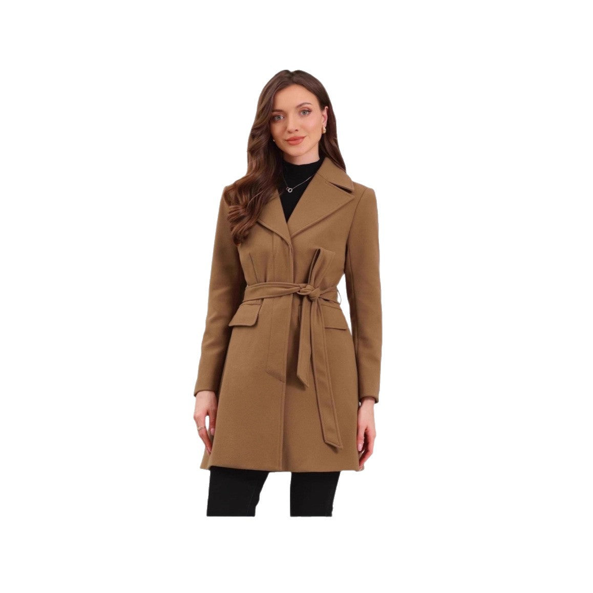 Damen Übergangsjacke Moderner Kragen Knopfverschluss Eveloria