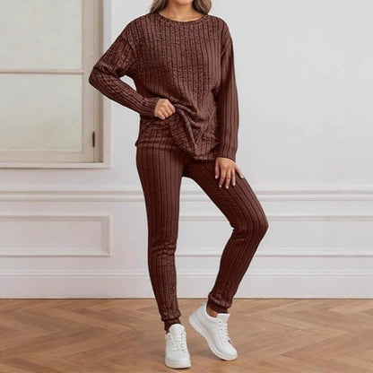 Damen Strickensemble Rippenstruktur Eveloria