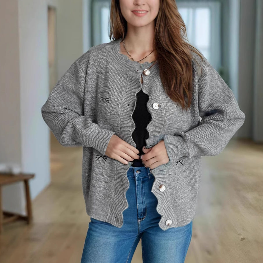 Damen Strickjacke mit verspielten Details
