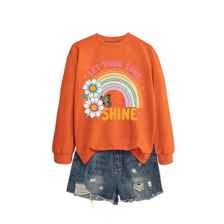 Damen Sweatshirt Bunt Florales Grafikdesign Eveloria