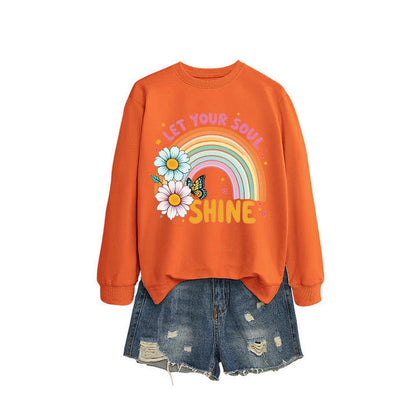 Damen Sweatshirt Bunt Florales Grafikdesign Eveloria