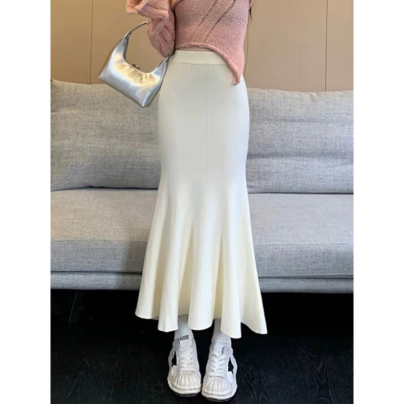 Damen Midirock Hohem Bund Schwingender Saum Eveloria