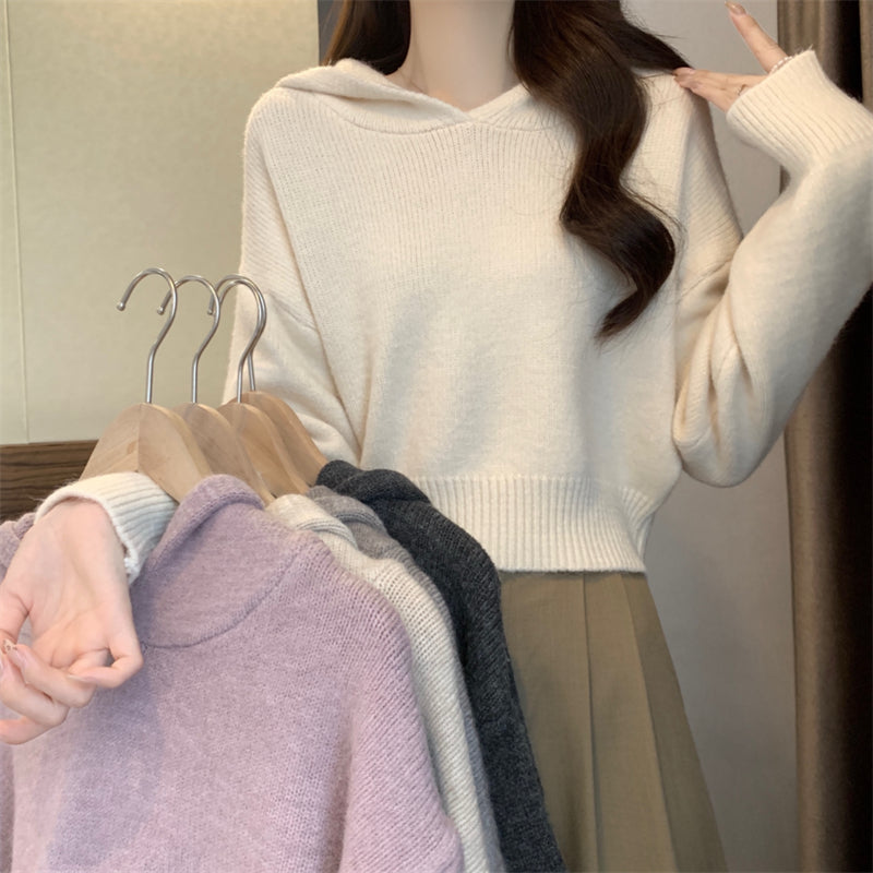 Damen Hoodie Lässige Passform Strukturiertes Material Grau Eveloria