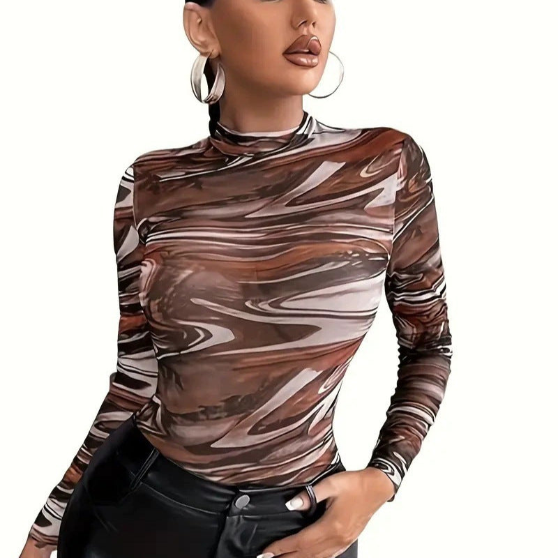 Damen Langarmshirt Abstraktes Design Eveloria