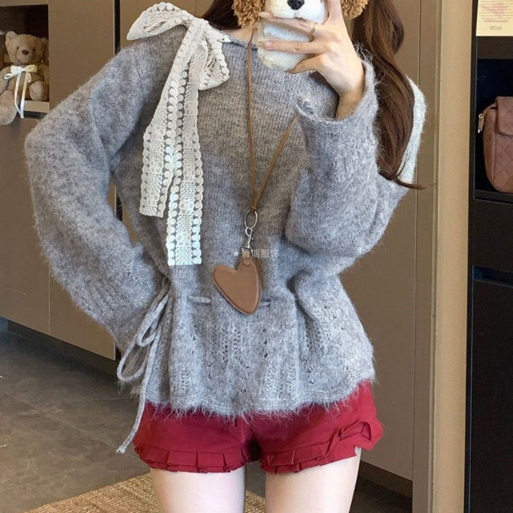 Damen Strickpullover Lässig Modisch Eveloria