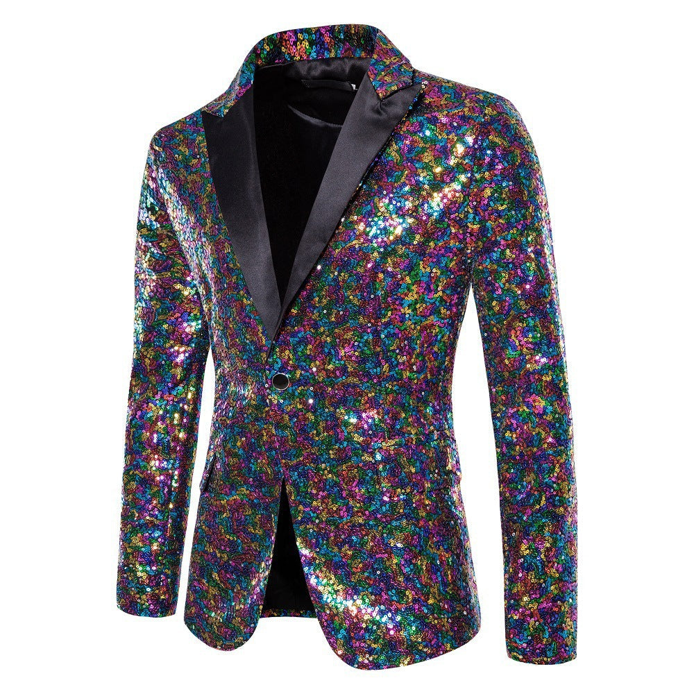 Herren Blazer Pailletten schimmernd Eveloria