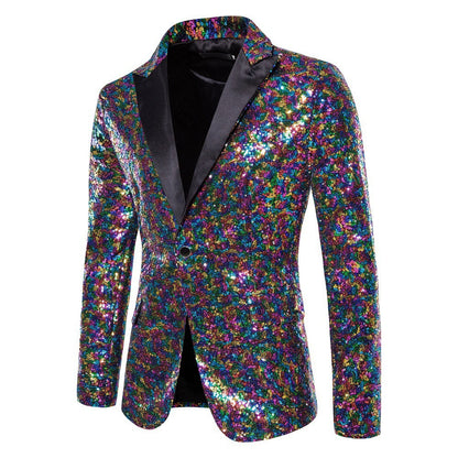 Herren Blazer Pailletten schimmernd Eveloria
