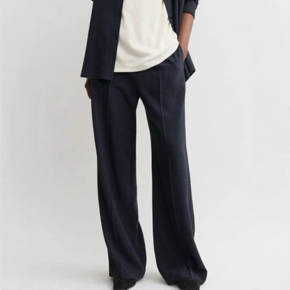 Damen Chiffon-Hose Weit Elastischer Bund