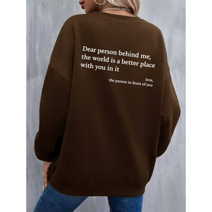 Damen Sweatshirt Eveloria mit Schriftzug