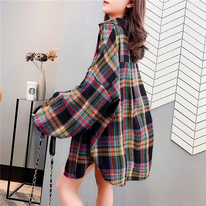 Damen Karomantel Oversized Eveloria