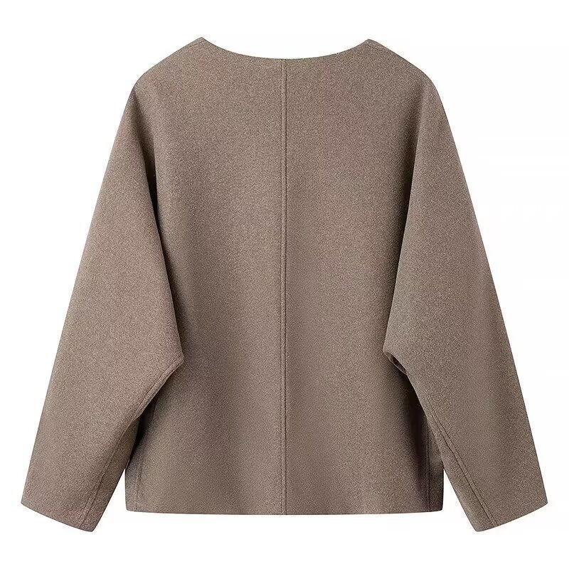 Damen Blazerjacke Übergröße Minimalistisches Design Eveloria
