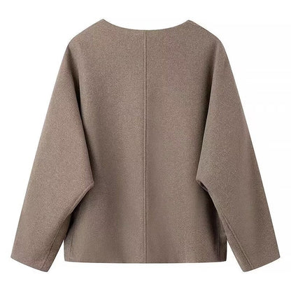 Damen Blazerjacke Übergröße Minimalistisches Design Eveloria