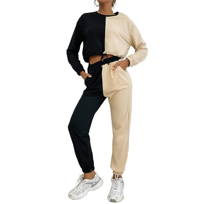 Damen Sportset Freizeit-Set Farbblock-Design Eveloria