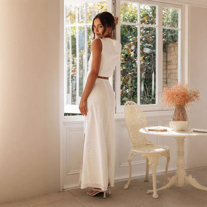 Damen Maxikleid mit Schlitzdetails und Wickeldesign Elegant