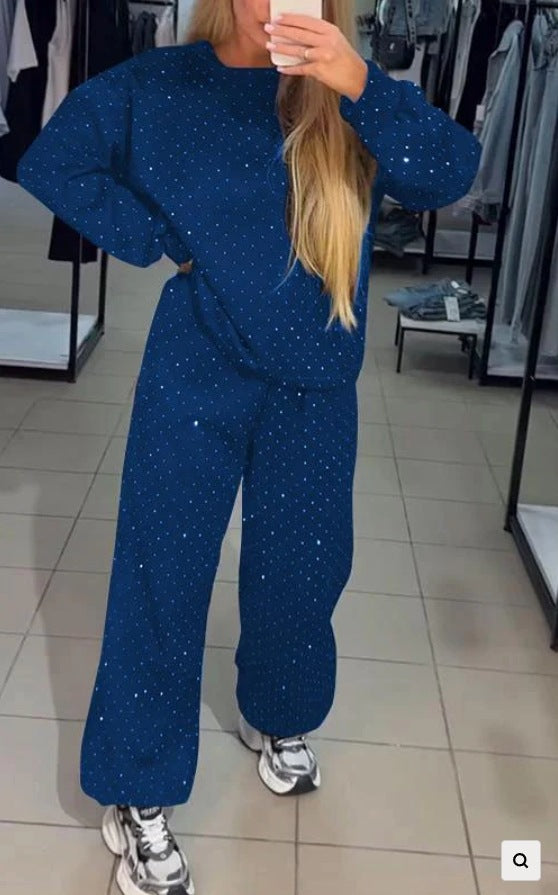 Damen Lounge-Set Glitzernd Weit Schnitt Eveloria